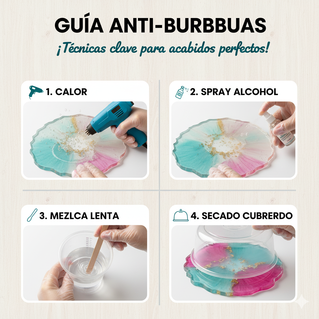 eliminar burbujas resina epoxi